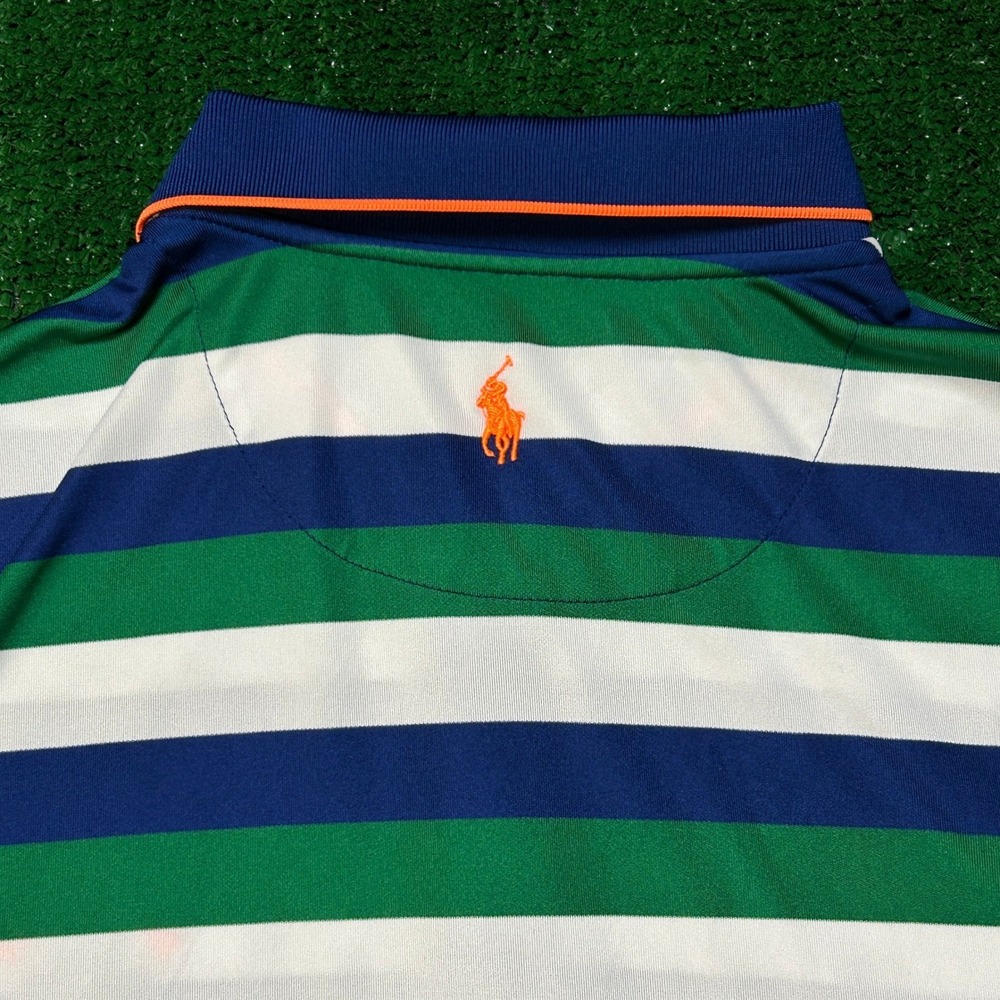 Polo Ralph Lauren 2017 US Open Erin Hills Golf Polo Striped Blue Green XL - Picture 9 of 12